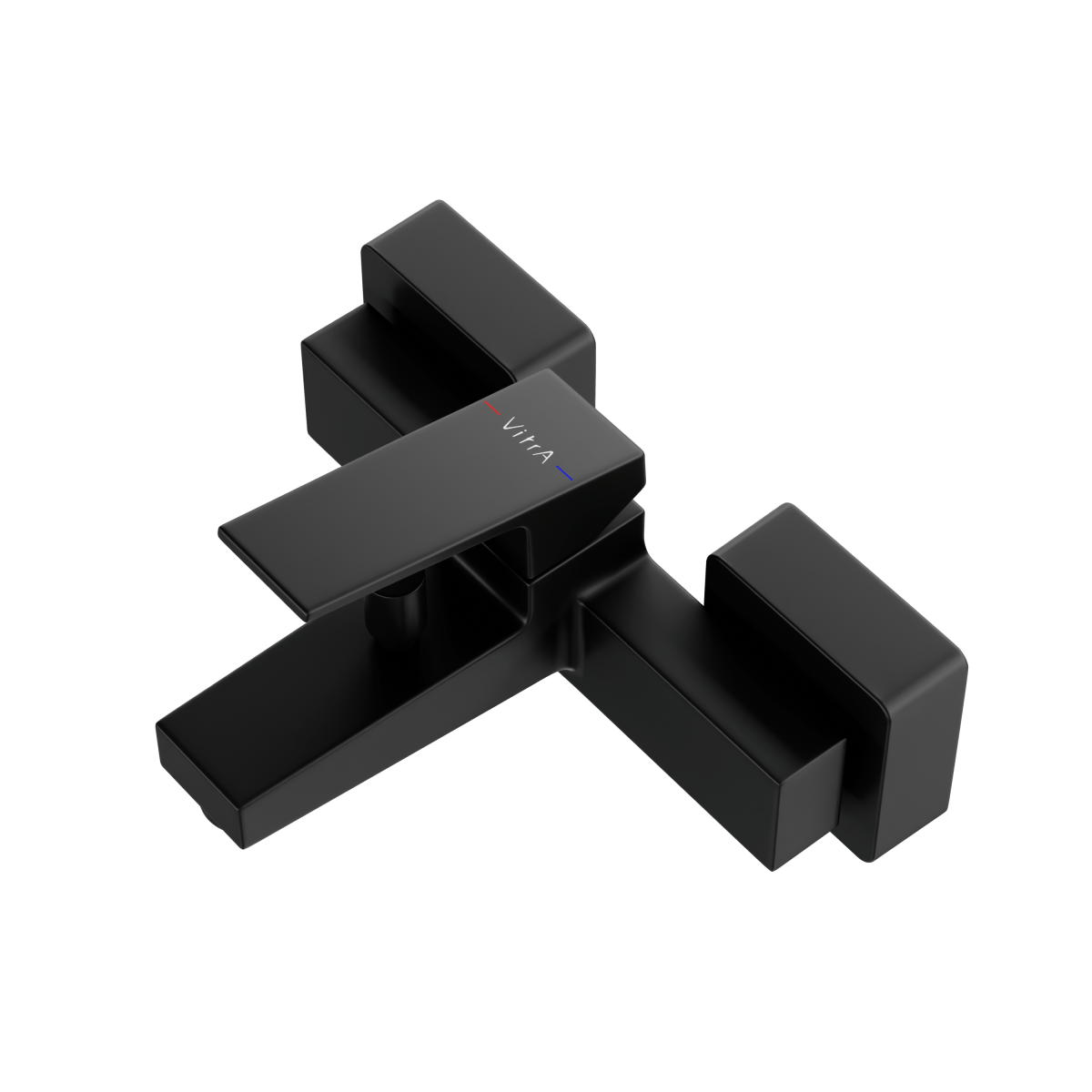 Настенный смеситель для ванны VitrA Minimax Square (Минимакс Сквуэр) A4352036EXP однорычажный матовый черный латунь
