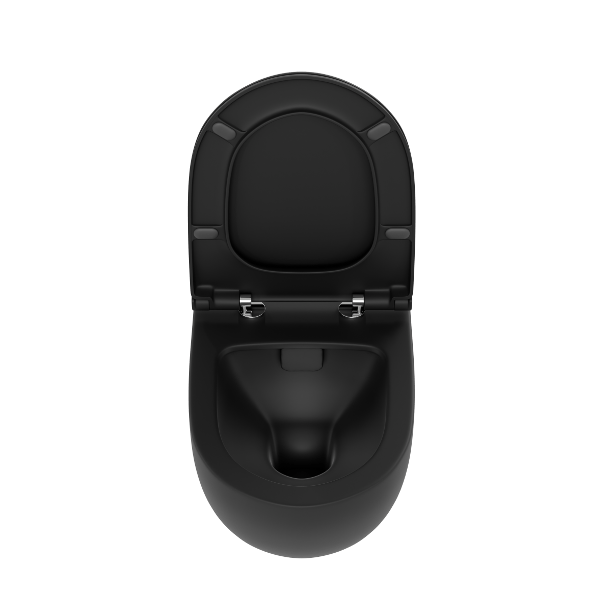 Подвесной унитаз VitrA Sento (Сенто) 7748B083-0101 безободковый Rim-ex (Рим-экс) матовый черный санитарный фарфор антибактериальное покрытие Hygiene (Хайджн)