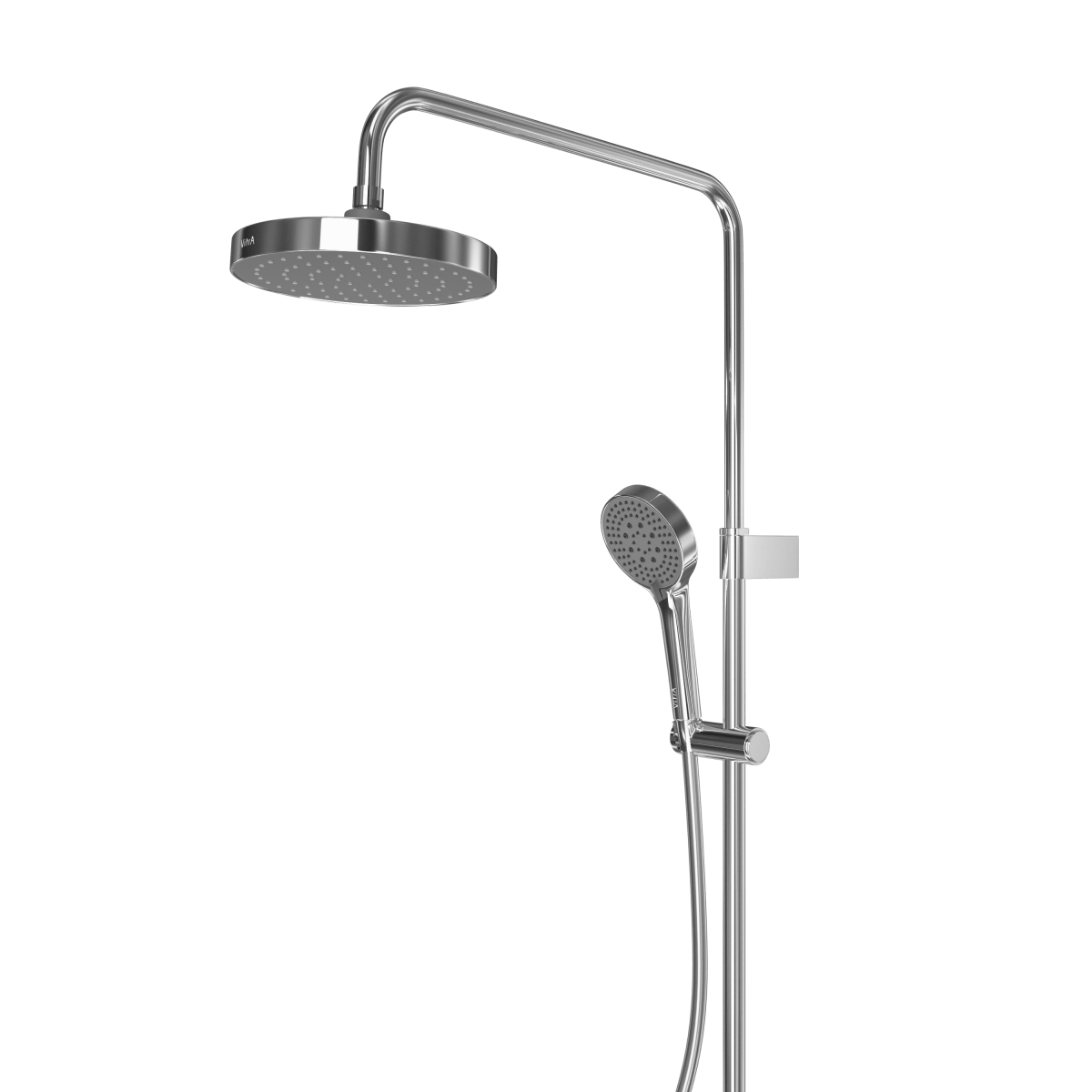 Душевая система VitrA Base Round (Бейс Раунд) A47303EXP с термостатическим смесителем и ручным душем хром латунь