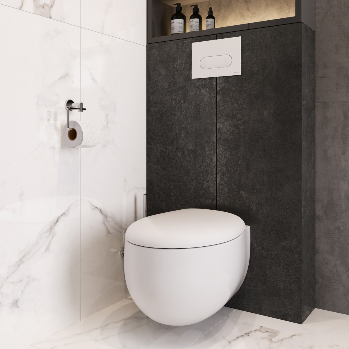 Подвесной унитаз VitrA Memoria (Мемория) 5885B403-0101 безободковый Rim-ex (Рим-экс) белый санитарный фарфор антибактериальное покрытие Hygiene + Clean (Хайджн + Клин)