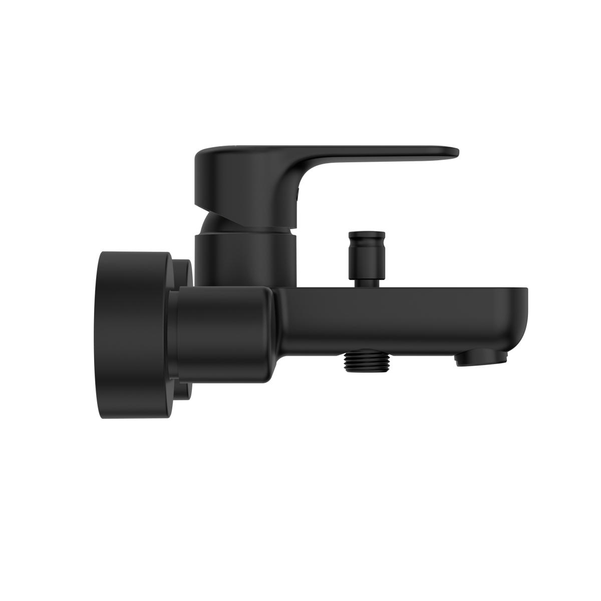 Смеситель настенный VitrA Root Round (Рут Раунд) A4272536EXP для ванны однорычажный матовый черный латунь