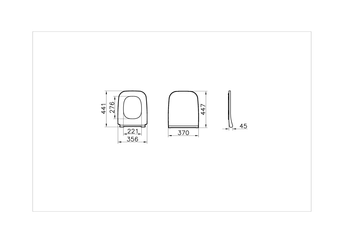 Сиденье для унитаза VitrA Shift (Шифт) 191-003-009 квадратное с закруглениями белое дюропласт с микролифтом