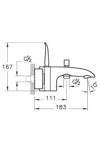 Смеситель для ванны и душа VitrA A42451EXP