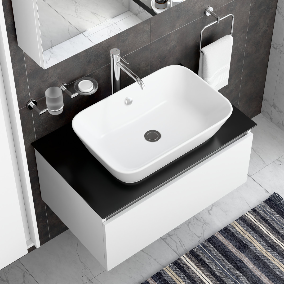 Смеситель для раковины-чаши VitrA Minimax Round (Минимакс Раунд) A43534EXP однорычажный хром латунь