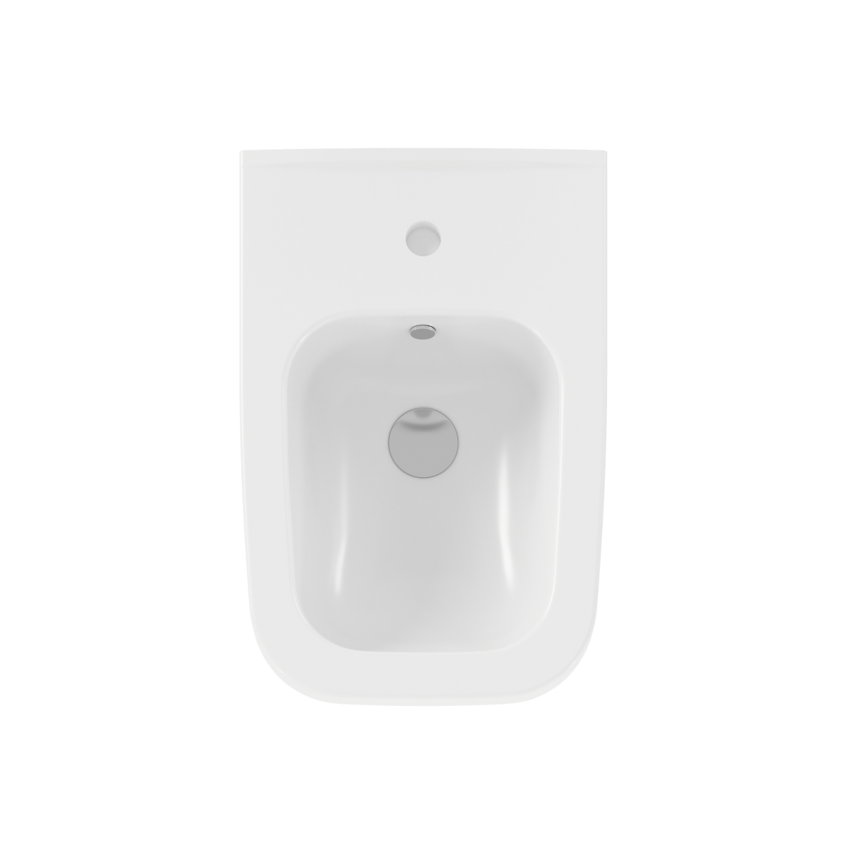 Биде VitrA Integra Square (Интегра Скуэр) 7083B003-0288 подвесное белое с отверстием под смеситель покрытие Hygiene (Хайджн)