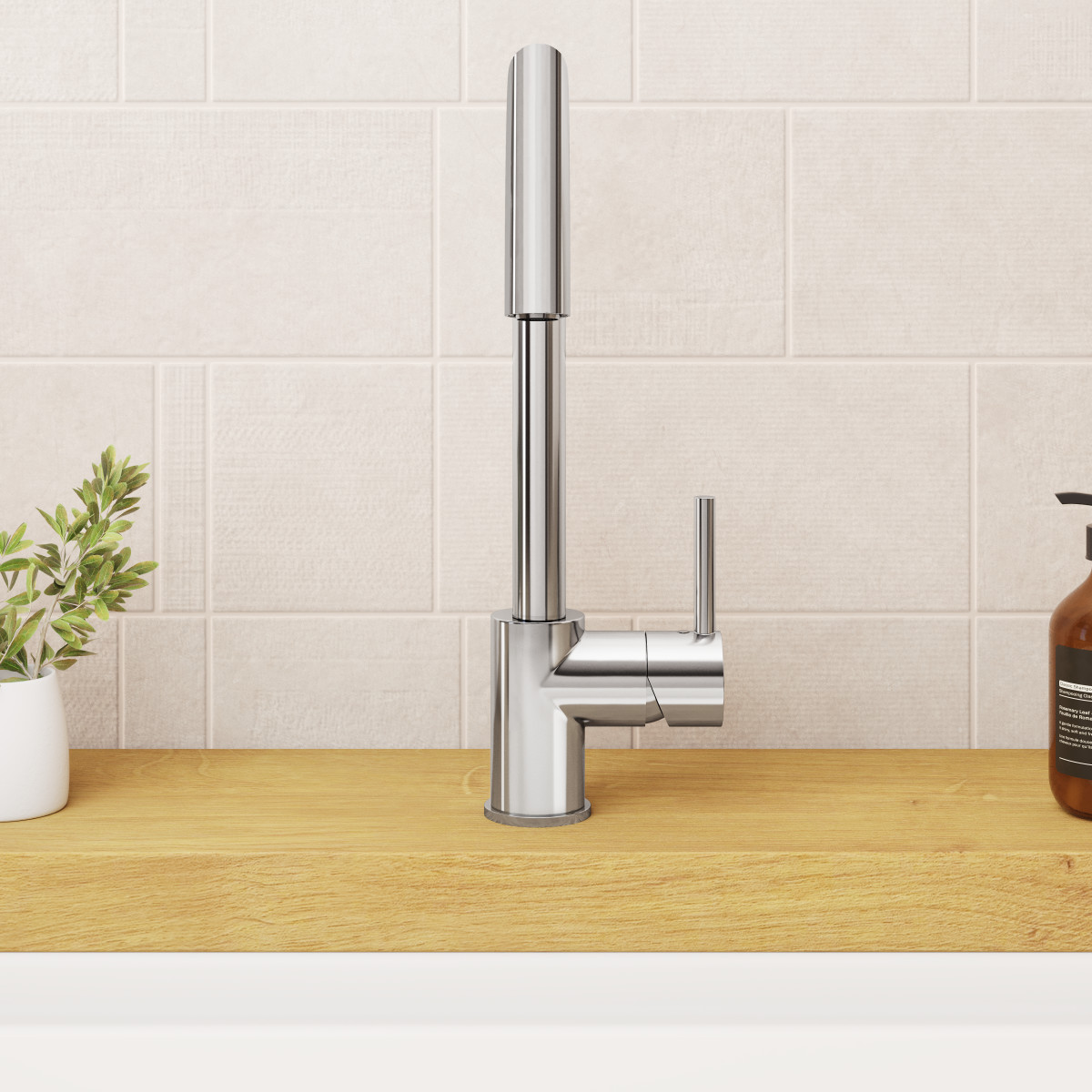 Смеситель для кухни VitrA Minimax S (Минимакс С) A42091EXP с поворотным изливом однорычажный хром латунь