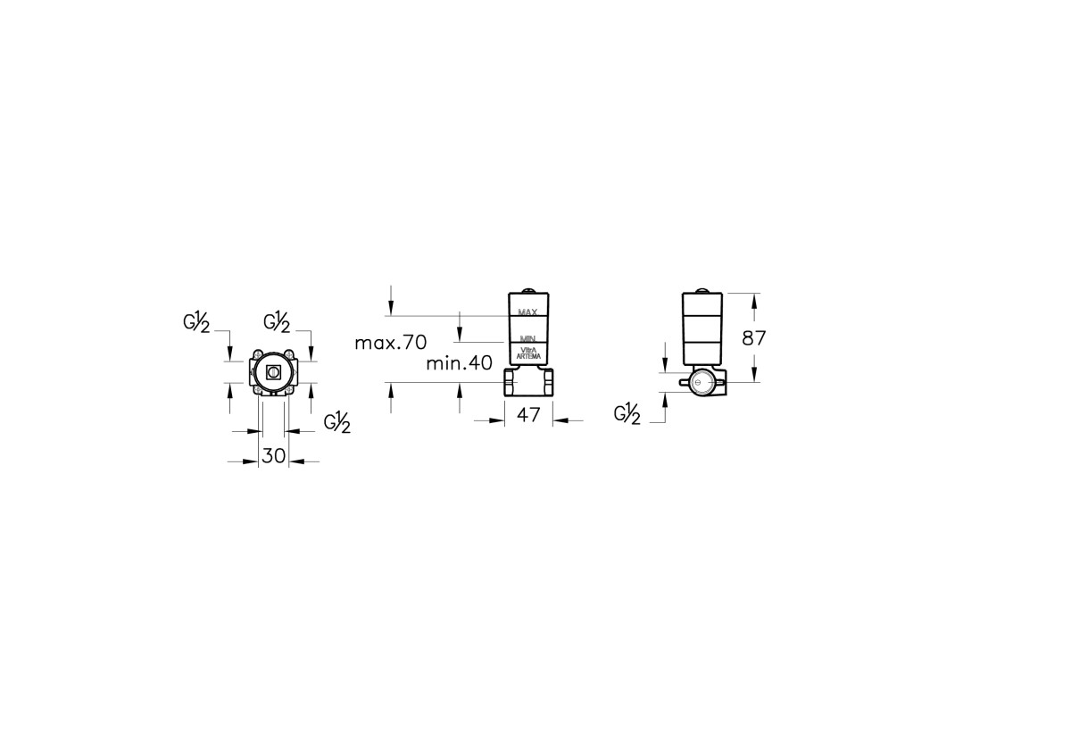 Встраиваемый запорный клапан VitrA A41455