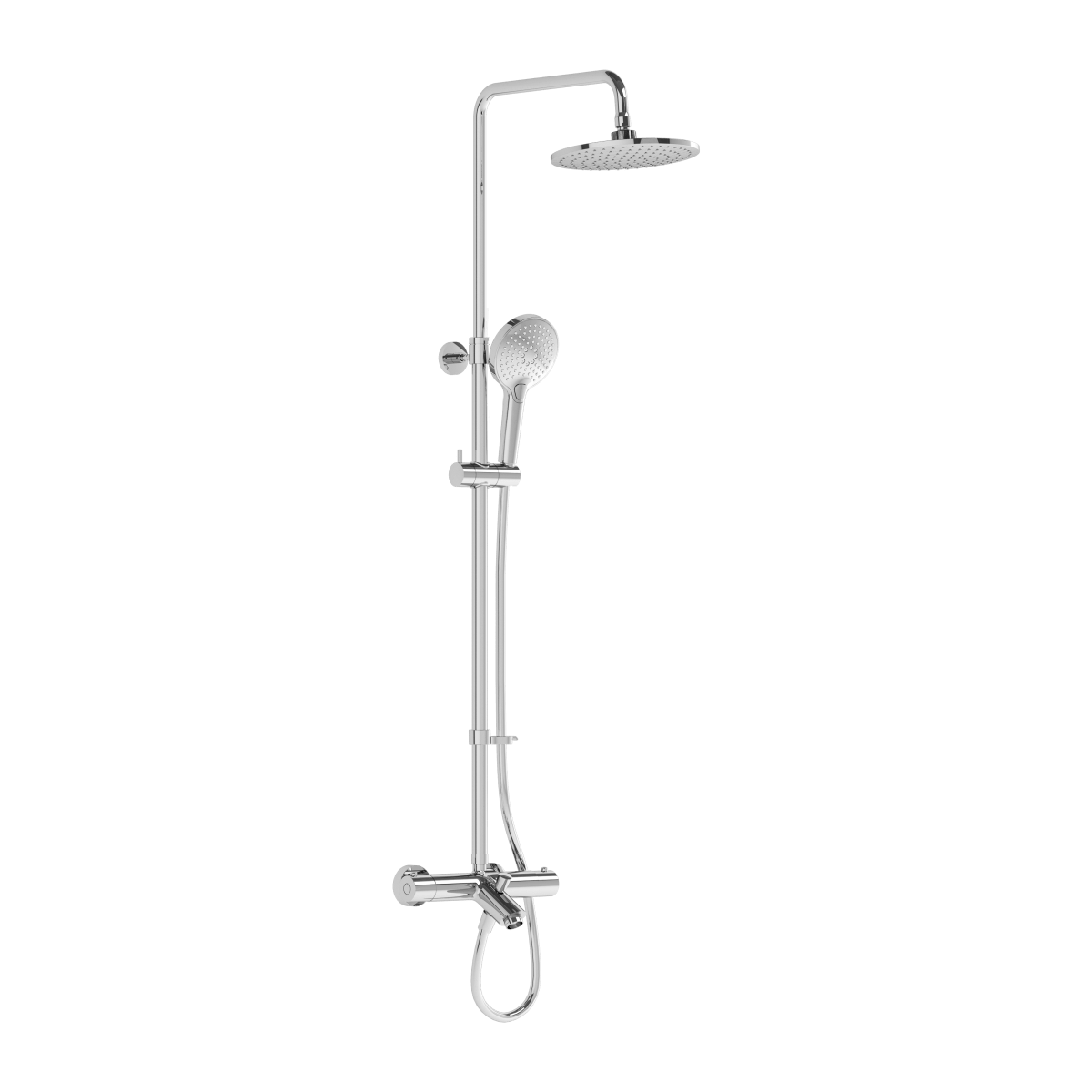 Душевая система VitrA AquaHeat (Аквахит) A47208EXP с термостатическим смесителем и ручным душем хром латунь