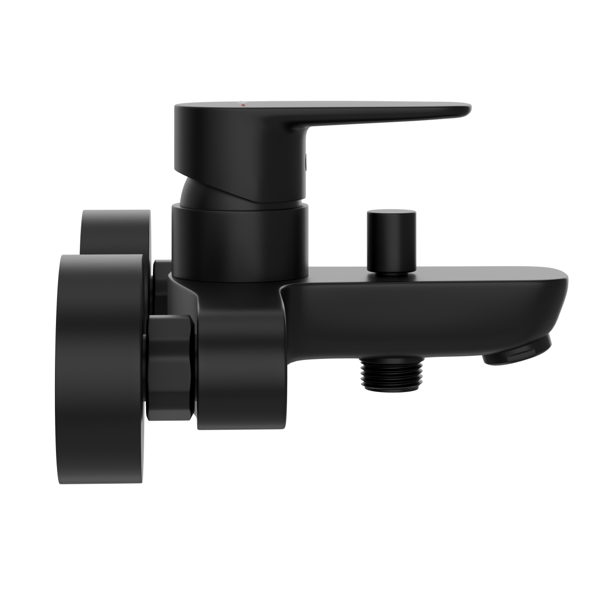 Смеситель настенный VitrA Flow Soft (Флоу Софт) A4294636EXP для ванны однорычажный матовый черный латунь