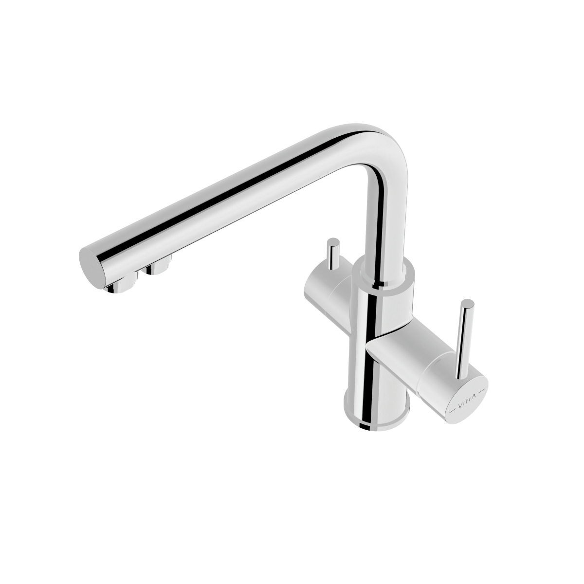 Смеситель для кухни VitrA Masterline (Мастерлайн) A42144EXP с поворотным изливом и фильтром для воды однорычажный хром латунь