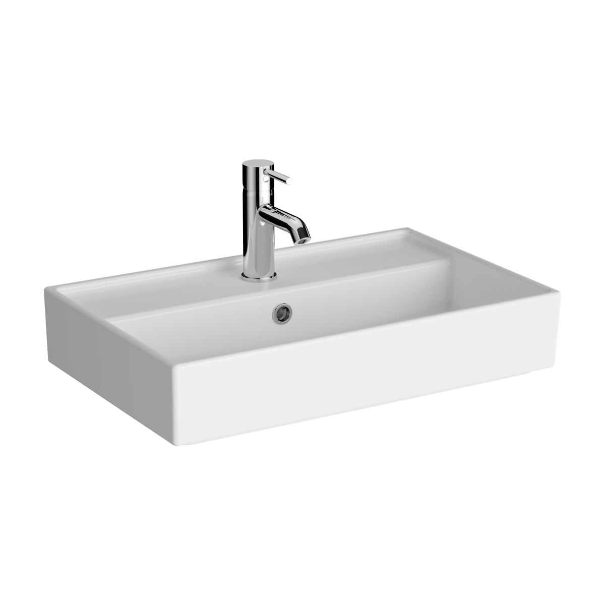 Раковина VitrA ArchiPlan (Архиплан) 7401B003-0001 60 x 38 см белая антибактериальное покрытие Hygiene (Хайджн)