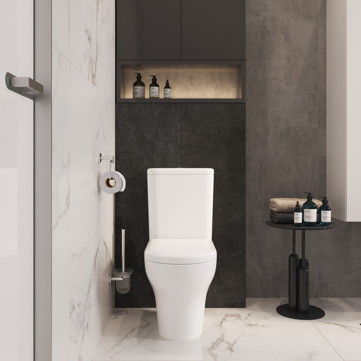 Унитаз-компакт напольный VitrA Zentrum (Зентрум) 9824B003-7219 с сиденьем микролифт белый санитарный фарфор антибактериальное покрытие Hygiene (Хайджн)