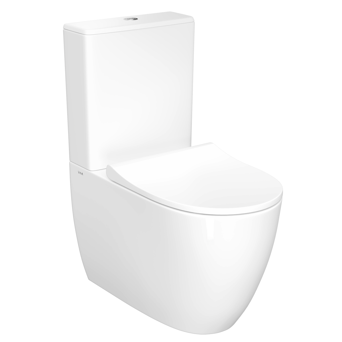 Унитаз-компакт напольный VitrA Sento (Сенто) 9830B003-7203 с сиденьем микролифт белый санитарный фарфор антибактериальное покрытие Hygiene (Хайджн)