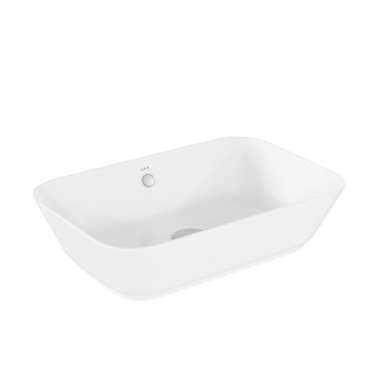 Раковина чаша VitrA Geo (Гео) 7425B003-0012 60 x 39 см накладная белая антибактериальное покрытие Hygiene (Хайджн)