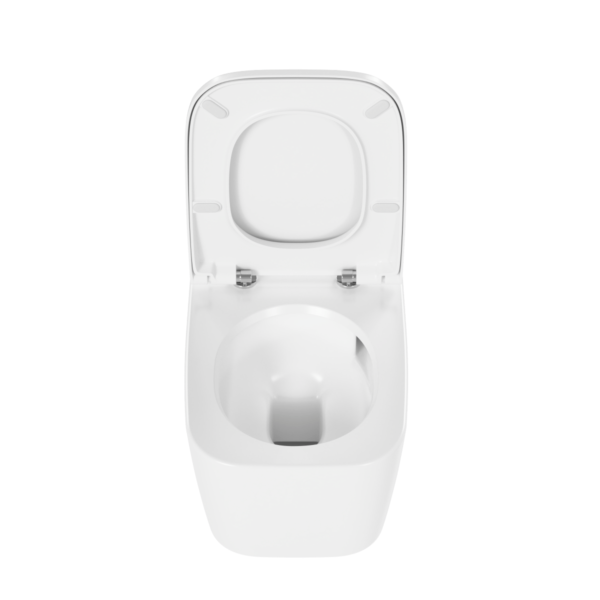 Подвесной унитаз VitrA Metropole Square (Метрополь Сквэр) 7906B003-6430 безободковый QuantumFlush (Квантум Флаш) с сиденьем микролифт белый санитарный фарфор