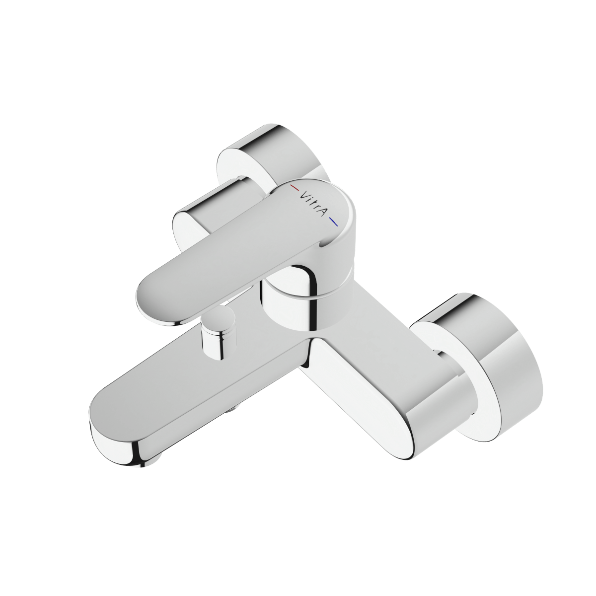 Смеситель настенный VitrA Root Round (Рут Раунд) A42725EXP для ванны однорычажный хром латунь