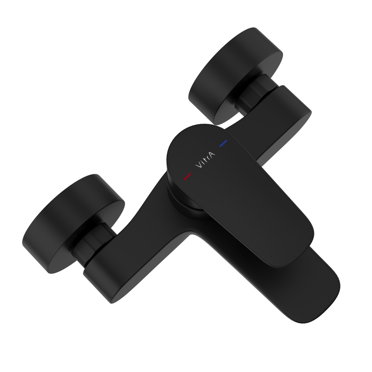 Смеситель настенный VitrA Flow Soft (Флоу Софт) A4294636EXP для ванны однорычажный матовый черный латунь
