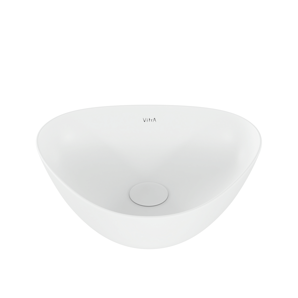 Раковина чаша VitrA Plural (Плюрал) 7812B401-0016 47 x 40 см накладная матовая белая антибактериальное покрытие Hygiene + Clean (Хайджн + Клин)