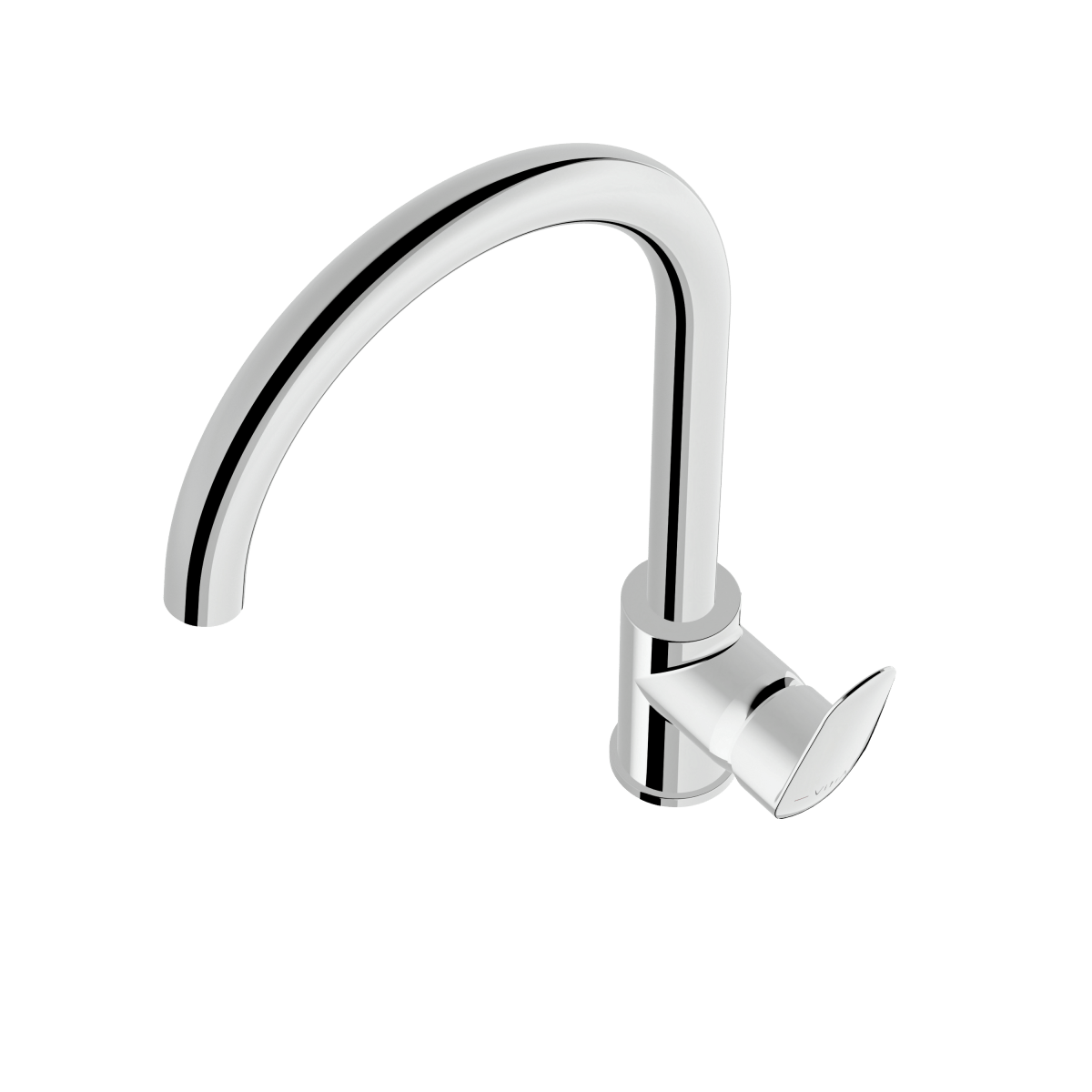 Смеситель для кухни VitrA Flow Round (Флоу Раунд) A43407EXP с поворотным изливом однорычажный хром латунь