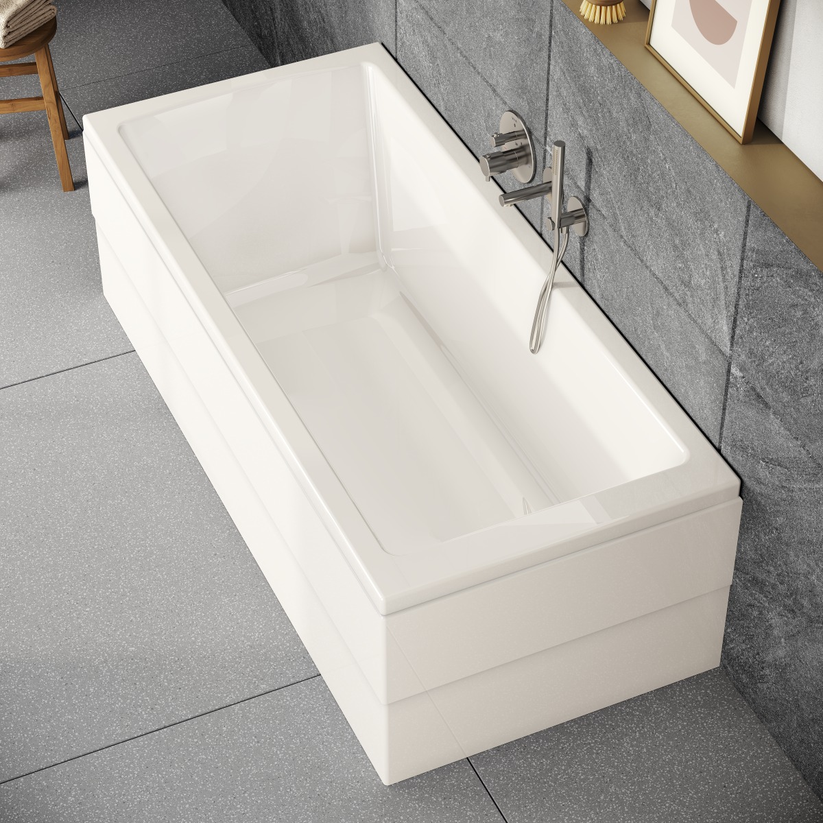 Ванна VitrA Neon (Неон) 55840001000 180 x 80 см акриловая прямоугольная белая