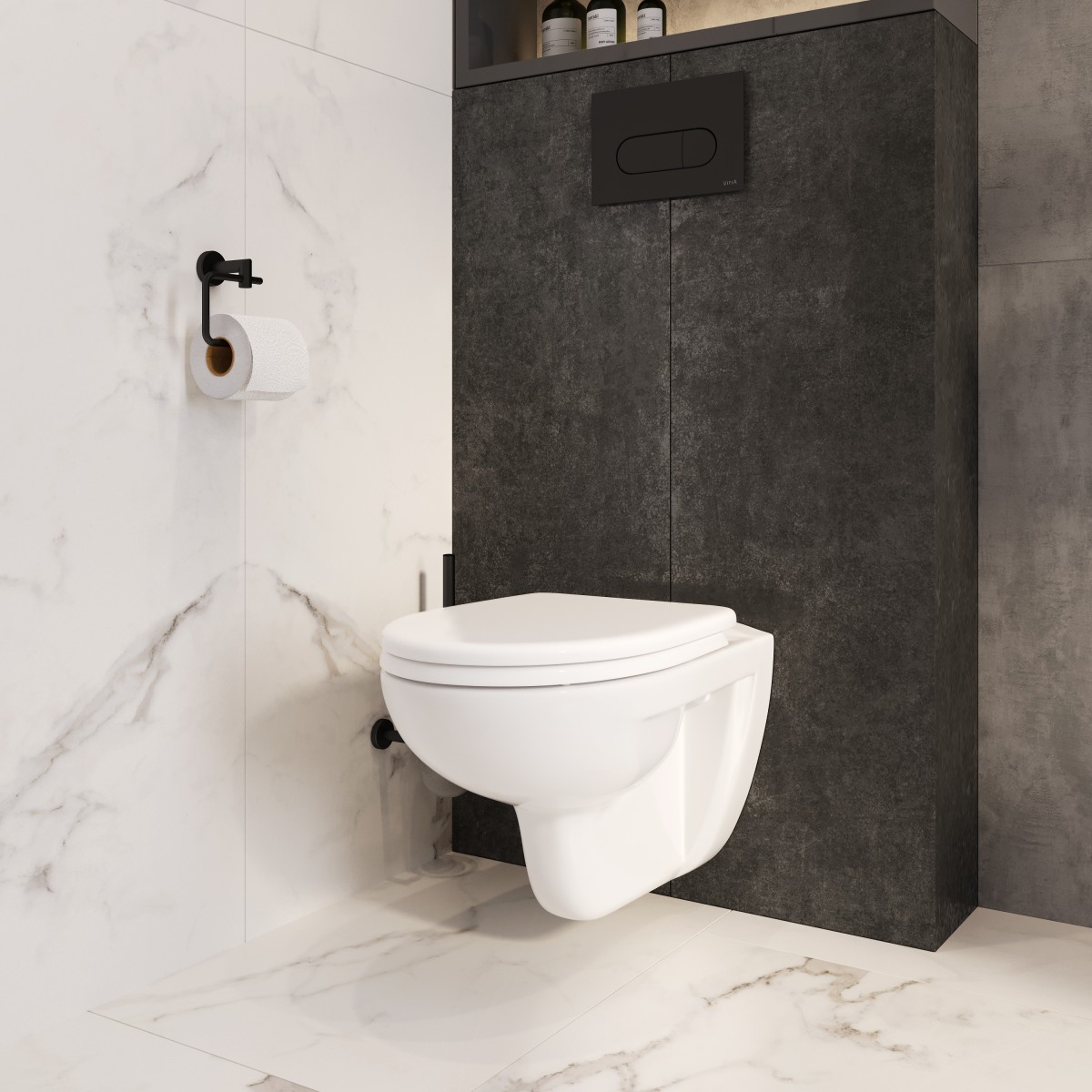 Подвесной унитаз VitrA S10 7855B003-0075 безободковый SpinFlush белый санитарный фарфор антибактериальное покрытие Hygiene (Хайджн)