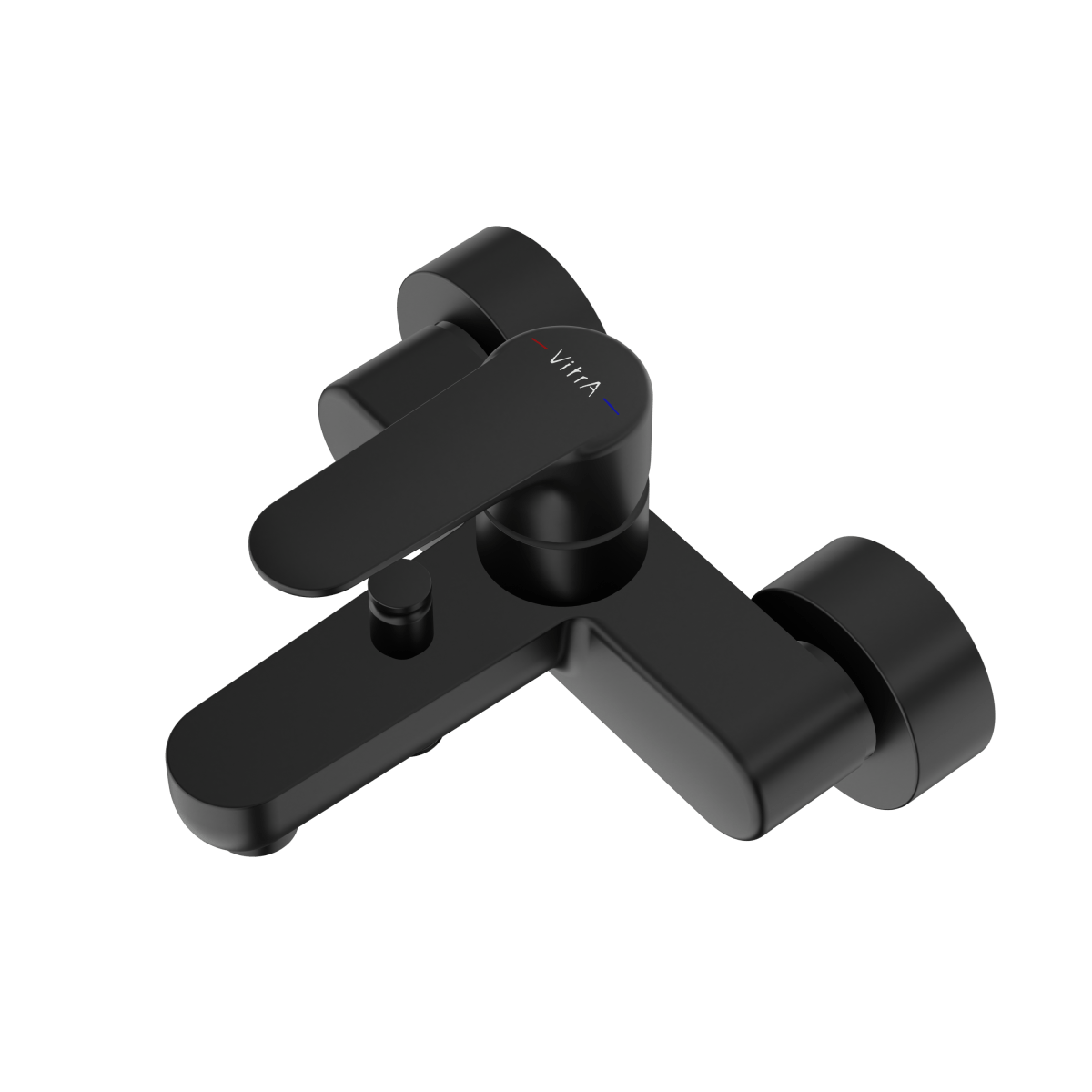 Смеситель настенный VitrA Root Round (Рут Раунд) A4272536EXP для ванны однорычажный матовый черный латунь