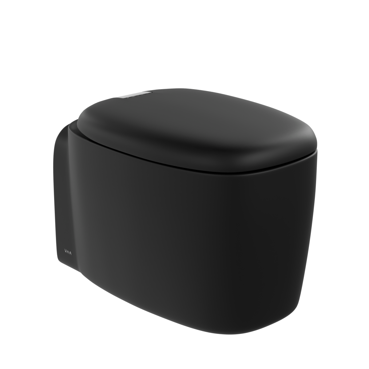 Подвесной унитаз VitrA Plural (Плюрал) 7830B483-0075 безободковый Rim-ex (Рим-экс) матовый черный санитарный фарфор антибактериальное покрытие Hygiene + Clean (Хайджн + Клин)