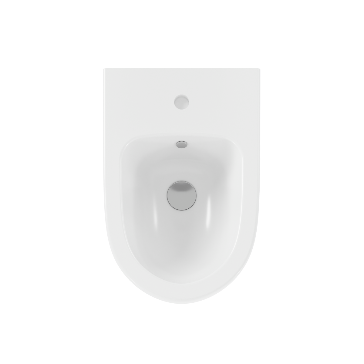 Биде VitrA Sento (Сенто) 4338B003-1046 подвесное белое с отверстием под смеситель покрытие Hygiene (Хайджн)
