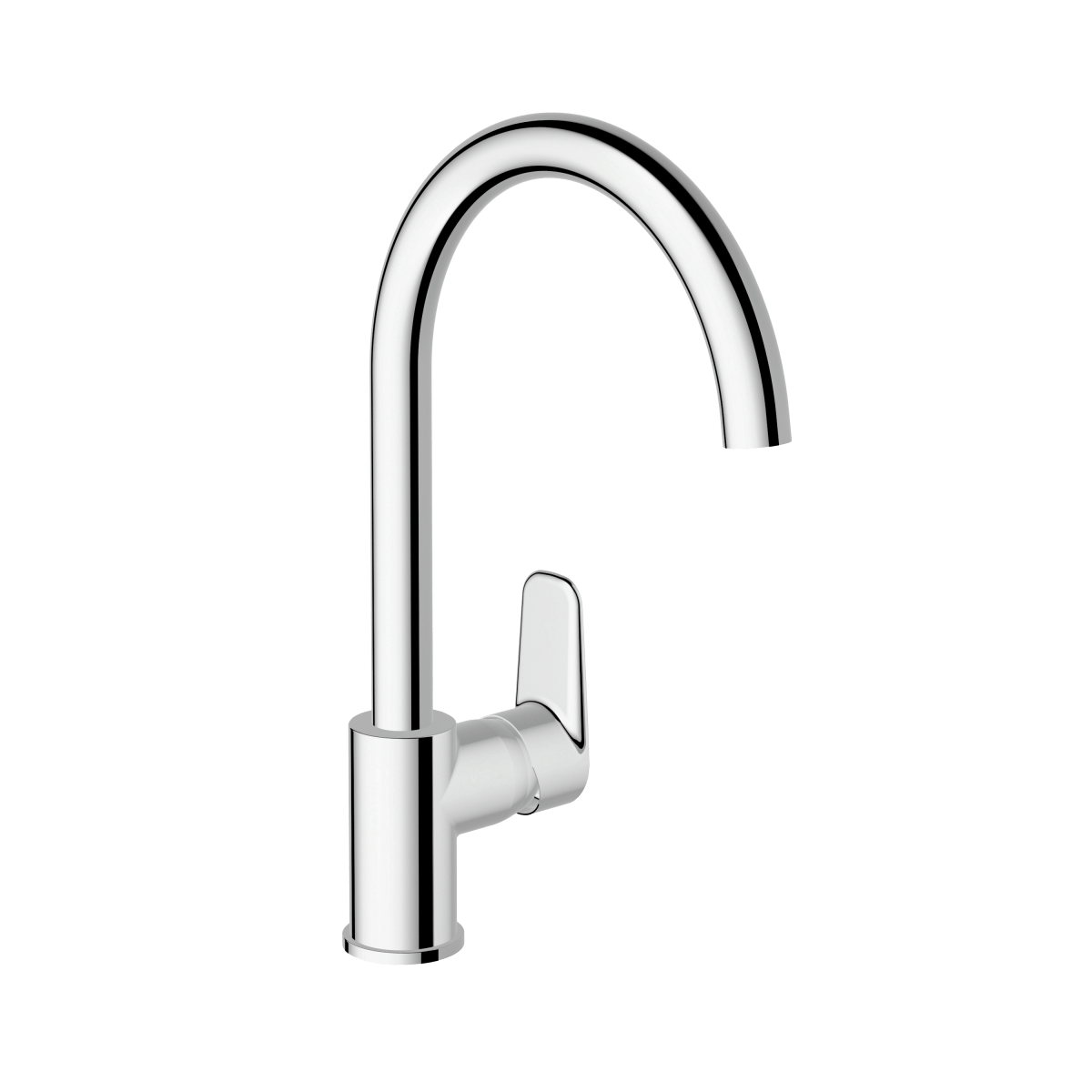 Смеситель для кухни VitrA Flow Soft (Флоу Софт) A43419EXP с поворотным изливом однорычажный хром латунь