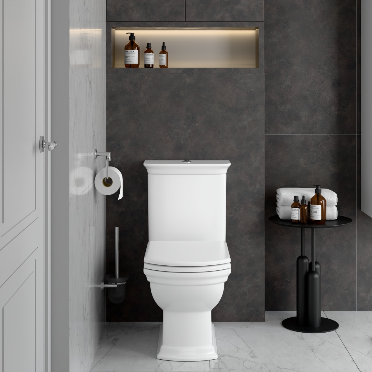 Унитаз-компакт напольный VitrA Serenada (Серенада) 9722B003-7203 с сиденьем микролифт белый санитарный фарфор антибактериальное покрытие Hygiene (Хайджн)