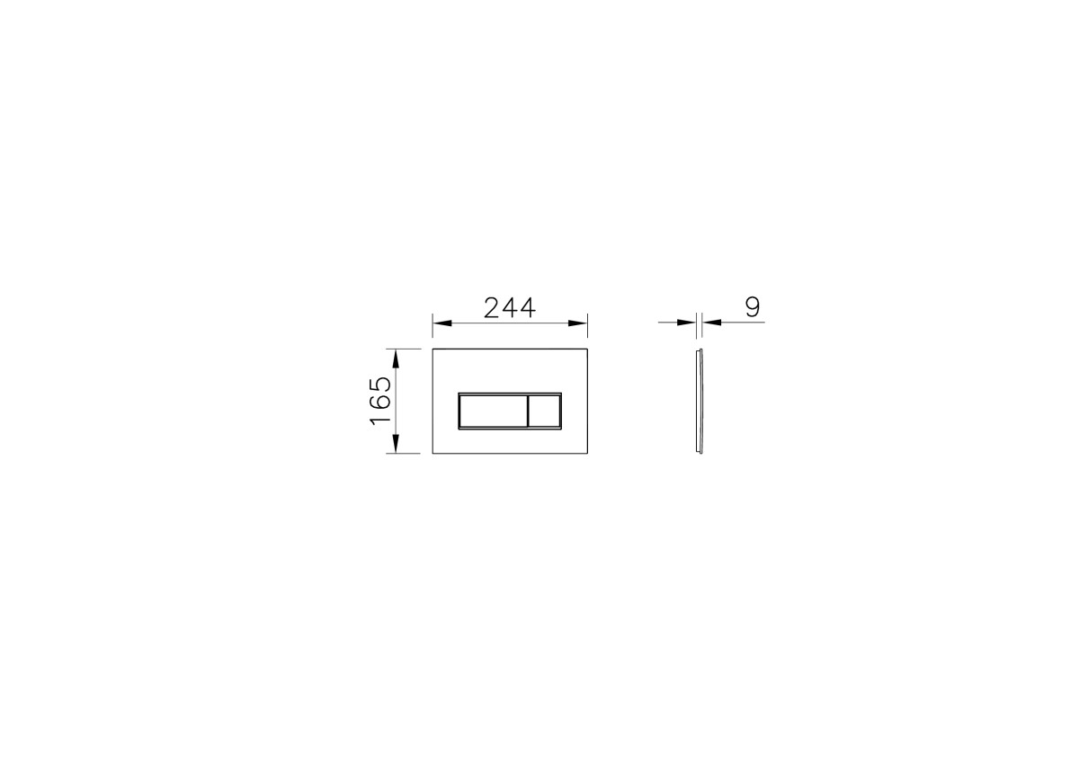 Кнопка смыва для инсталляции VitrA Root Square (Рут Скуэр) 740-2325 брашированное золото двойный смыв