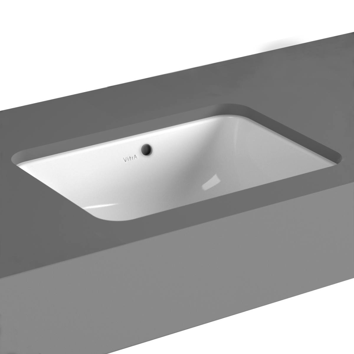 Встраиваемая снизу раковина VitrA S20 5474B003-0618 50 x 37 см прямоугольная белая антибактериальное покрытие Hygiene (Хайджн)