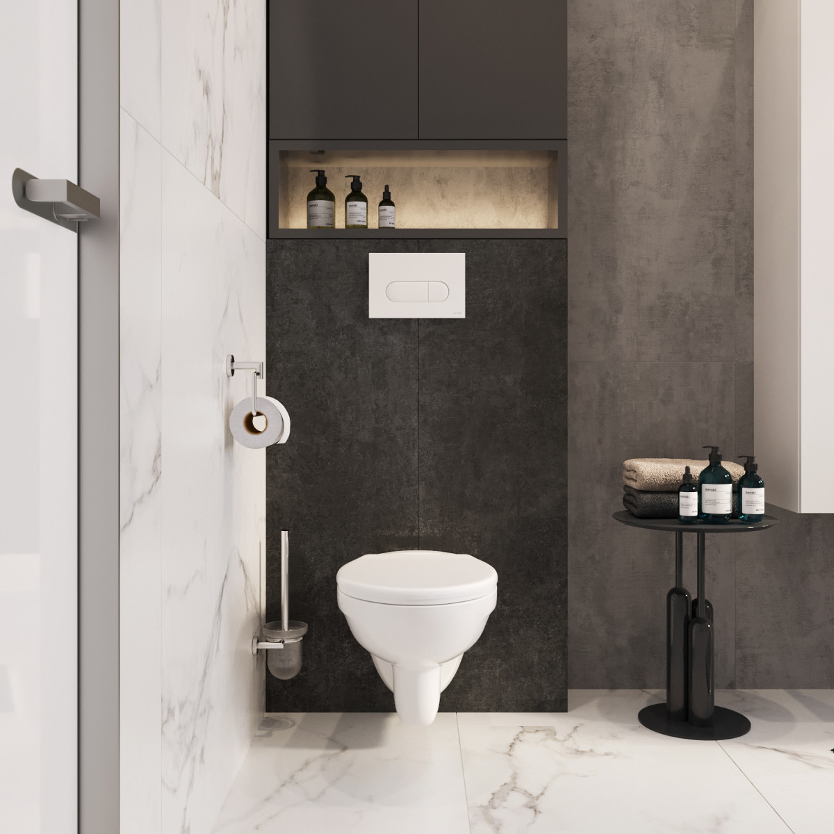 Инсталляция с унитазом VitrA Normus (Нормус) 9773B003-7207 комплект 4 в 1 цвет клавиши глянцевый белый