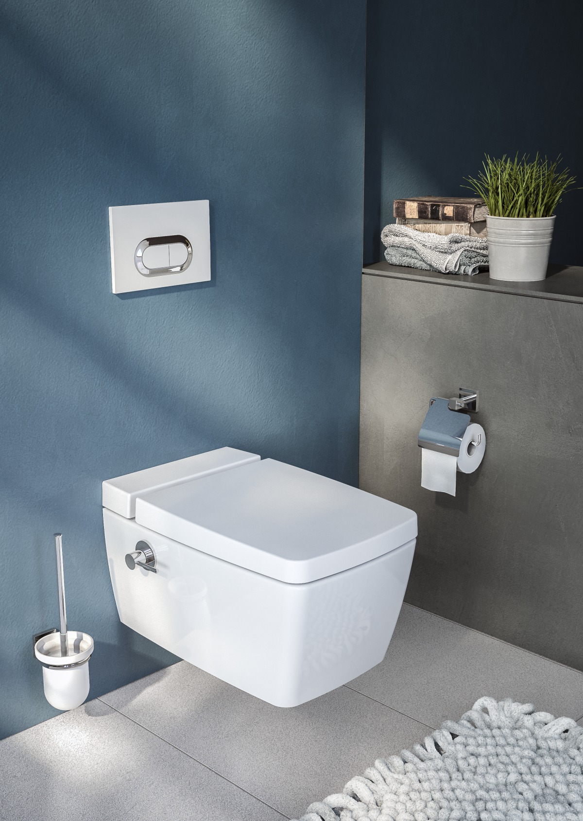 Кнопка смыва для инсталляции VitrA Loop O (Луп О) 740-0500 глянцевая белая двойный смыв