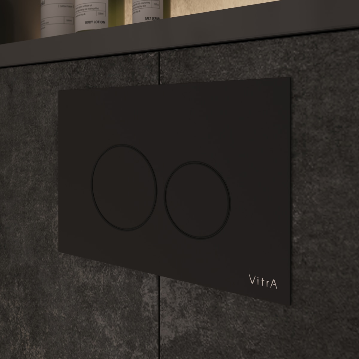 Кнопка смыва для инсталляции VitrA Origin (Ориджин) 740-2411 матовая черная двойный смыв