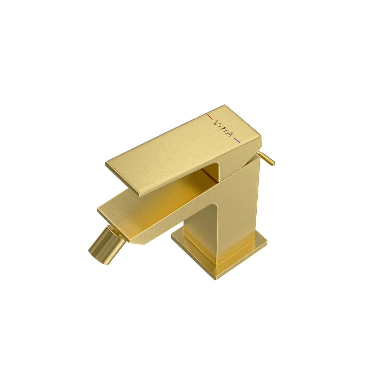 Смеситель для биде VitrA Minimax Square (Минимакс Сквуэр) A4372625EXP однорычажный брашированное золото латунь