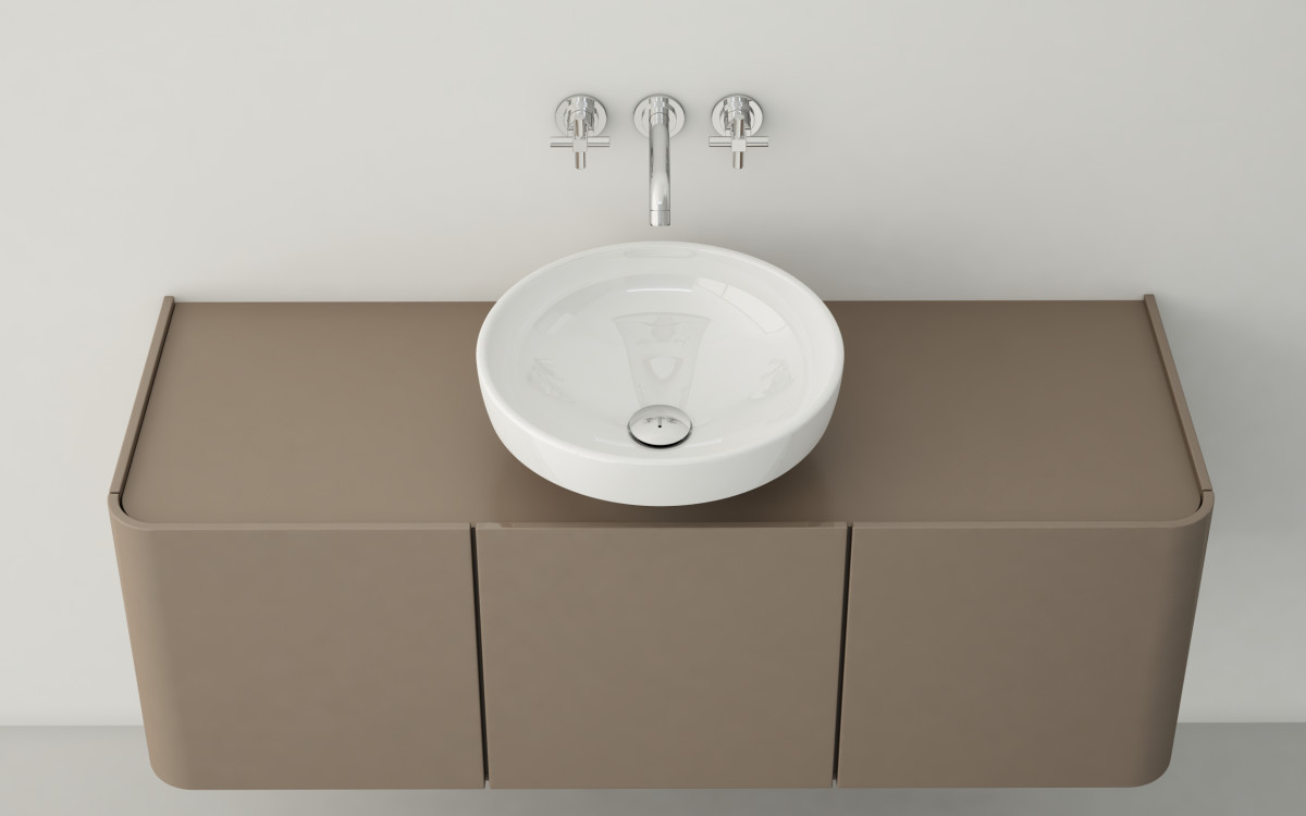 Раковина чаша VitrA Water Jewels (Вотер Джувелз) 4334B003-1361 40 x 40 см накладная белая антибактериальное покрытие Hygiene (Хайджн)