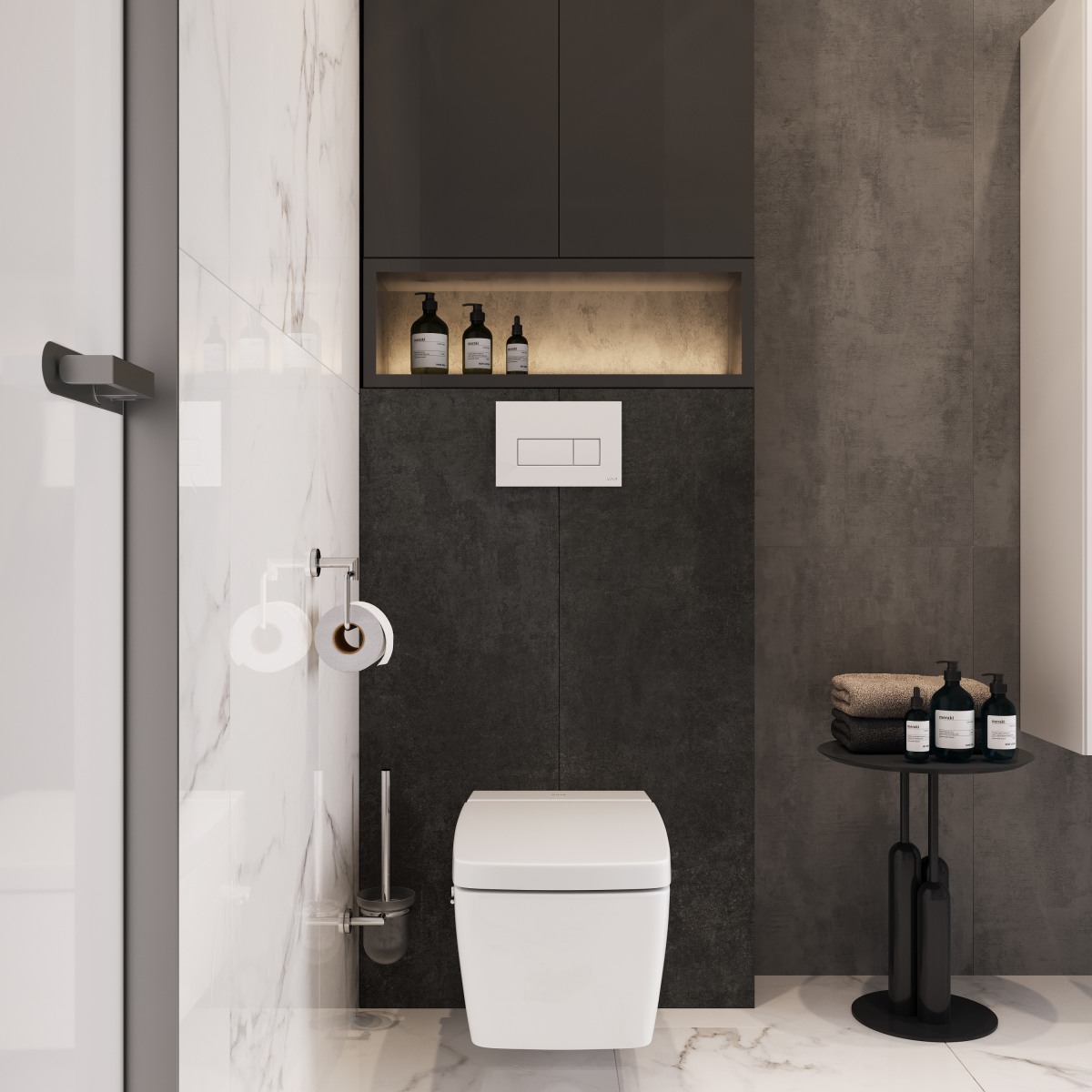 Подвесной унитаз VitrA Metropole (Метрополь) 7672B003-1687 с функцией биде и встроенным смесителем безободковый Rim-ex (Рим-экс) белый санитарный фарфор антибактериальное покрытие Hygiene (Хайджн)
