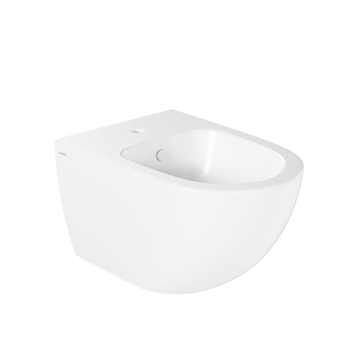 Биде VitrA Sento (Сенто) 4338B003-1046 подвесное белое с отверстием под смеситель покрытие Hygiene (Хайджн)