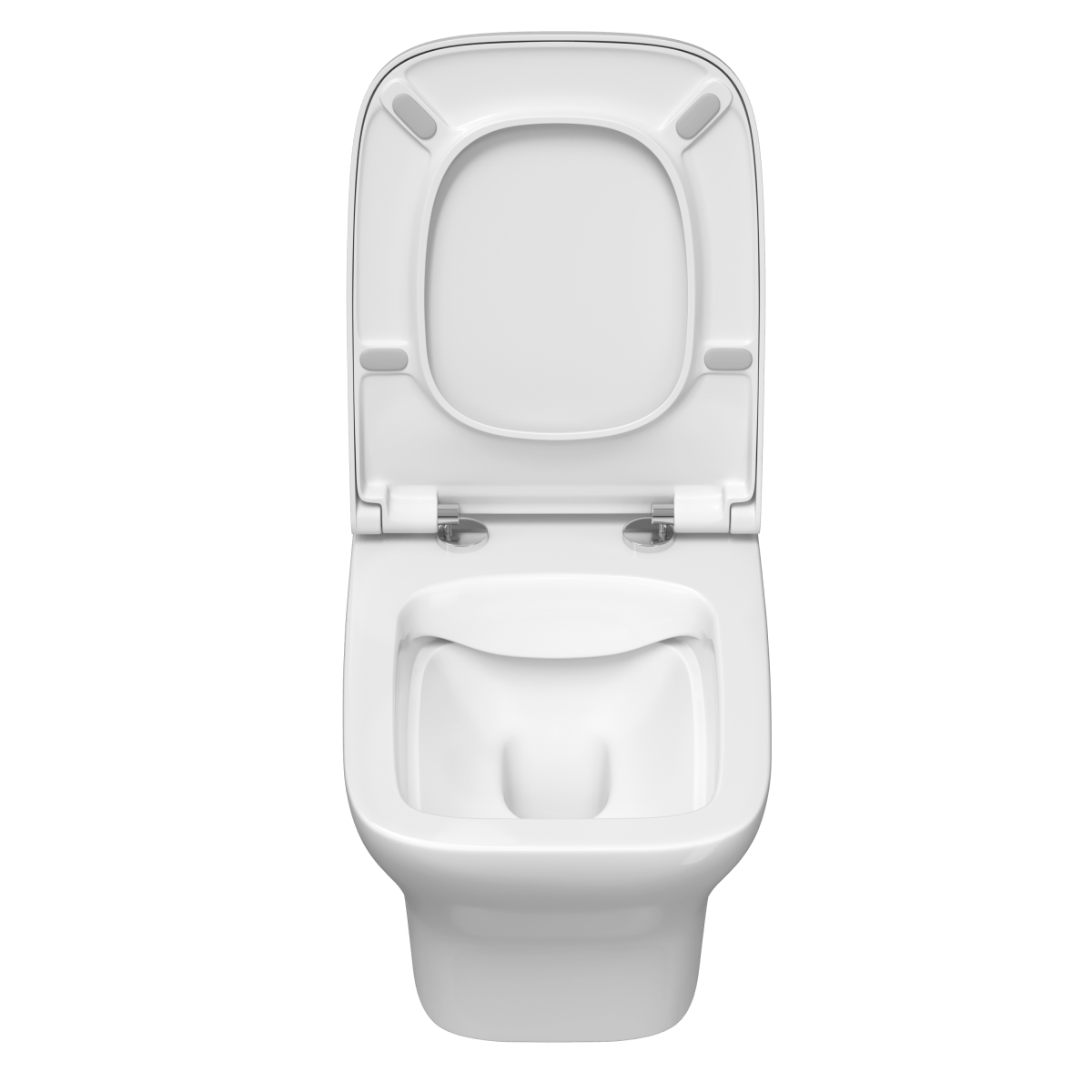 Подвесной унитаз VitrA Zentrum Square (Зентрум Скуэр) 7484B003-0075 безободковый SmoothFlush (Смусфлаш) белый санитарный фарфор антибактериальное покрытие Hygiene (Хайджн)