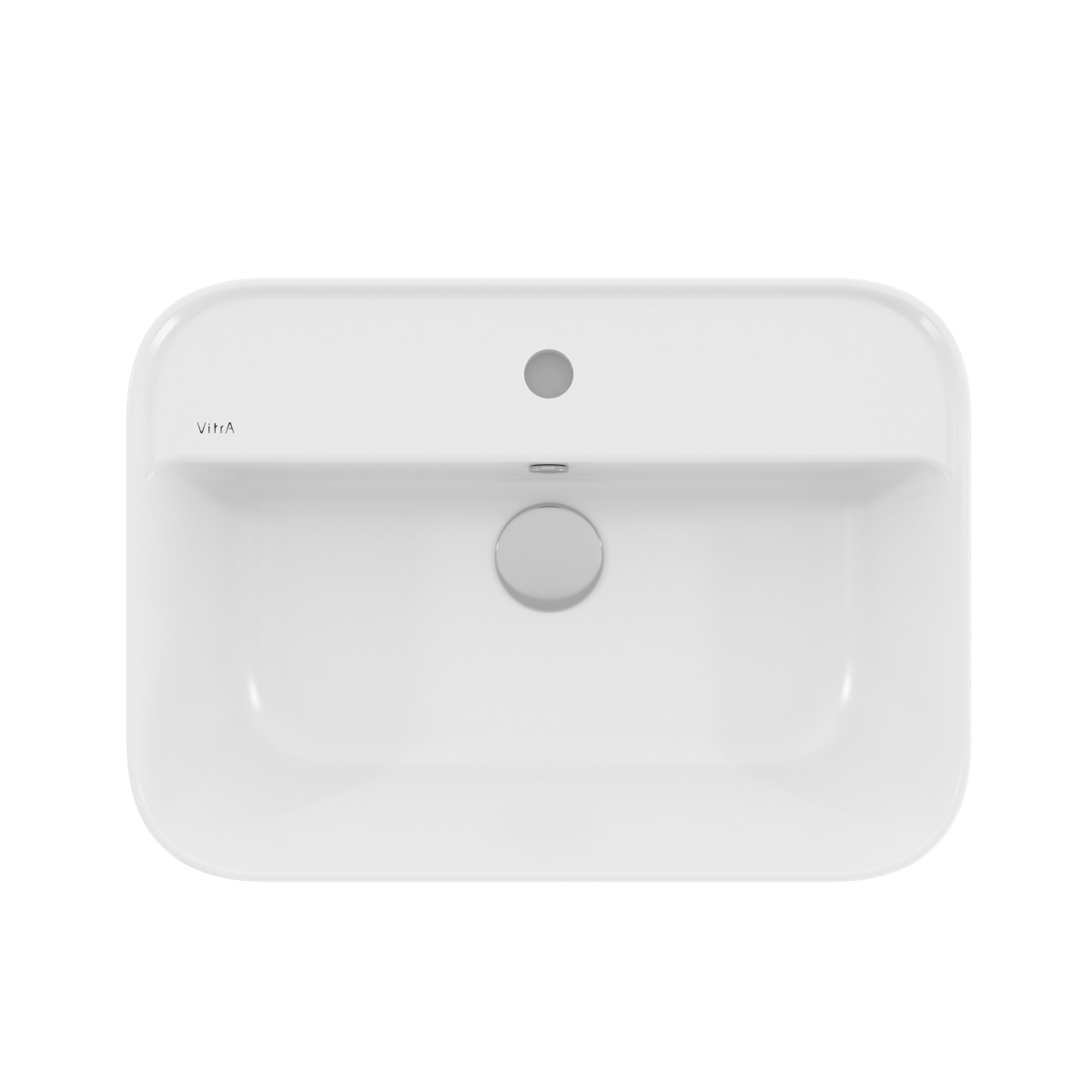 Раковина чаша VitrA Geo (Гео) 7426B003-0001 60 x 43 см накладная белая антибактериальное покрытие Hygiene (Хайджн)