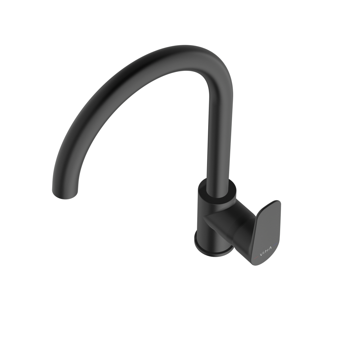 Смеситель для кухни VitrA Flow Soft (Флоу Софт) A4341936EXP с поворотным изливом однорычажный матовый черный латунь