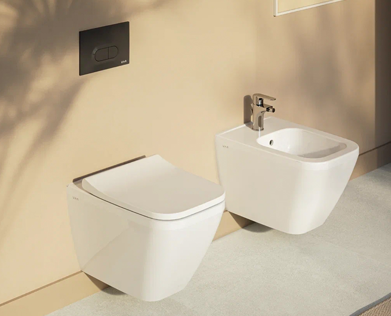 Комплект Vitra Integra Square Инсталяция VitrA V8 с подвесным унитазом Instegra Square и клавиша смыва