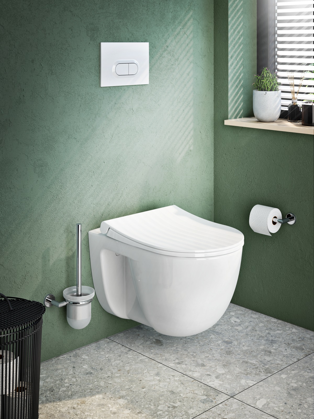 Кнопка смыва для инсталляции VitrA Loop O (Луп О) 740-0500 глянцевая белая двойный смыв