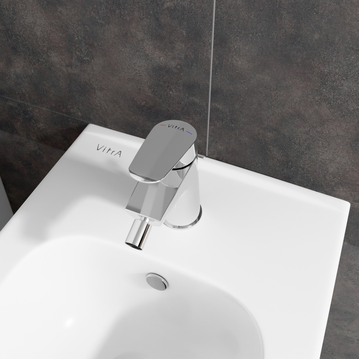 Смеситель для биде VitrA Flow Round (Флоу Раунд) A42933EXP однорычажный хром латунь