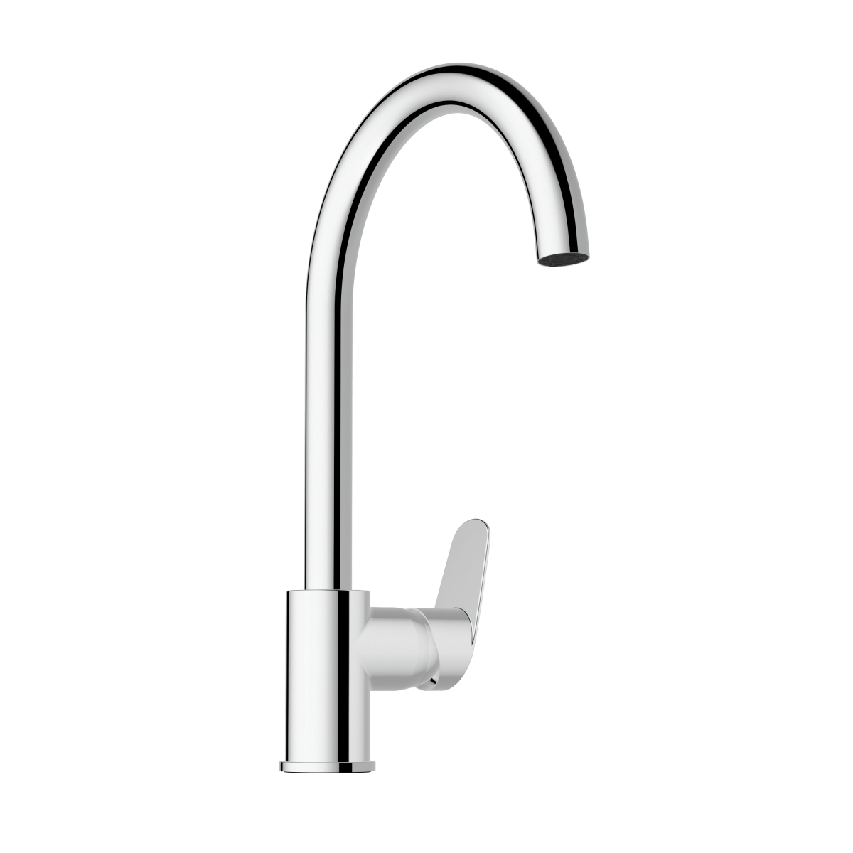 Смеситель для кухни VitrA Flow Round (Флоу Раунд) A43407EXP с поворотным изливом однорычажный хром латунь