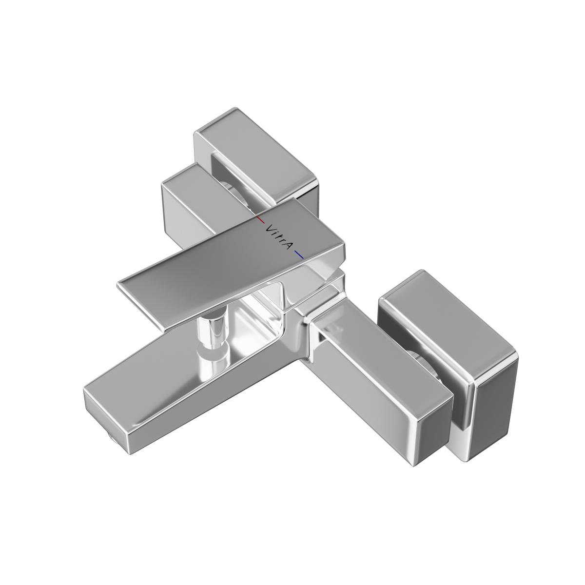 Настенный смеситель для ванны VitrA Minimax Square (Минимакс Сквуэр) A43520EXP однорычажный хром латунь