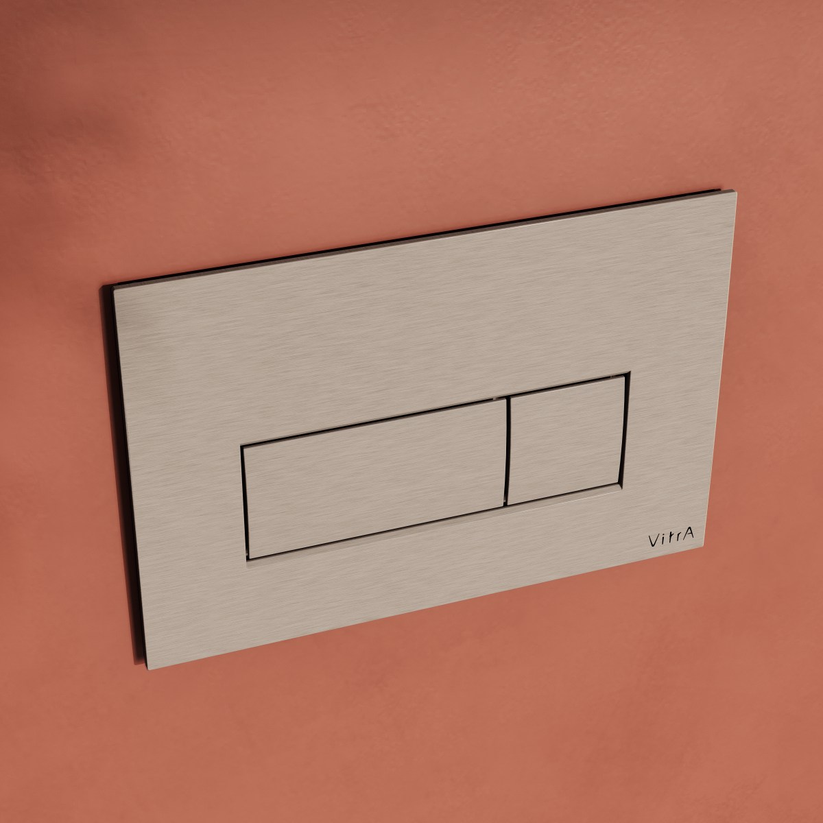 Кнопка смыва для инсталляции VitrA Root Square (Рут Скуэр) 740-2395 брашированный никель двойный смыв