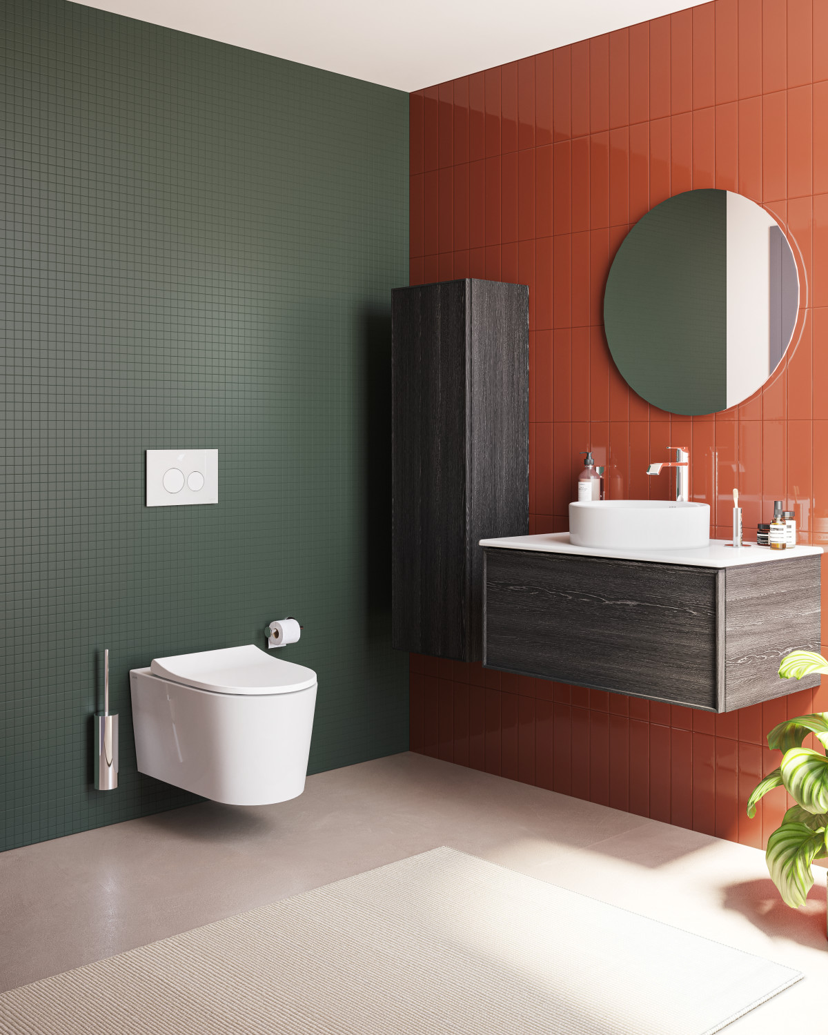 Подвесной унитаз VitrA Nest (Нест) 7870B403-0075 безободковый QuantumFlush (Квантумфлаш) белый санитарный фарфор антибактериальное покрытие Hygiene + Clean (Хайджн + Клин)