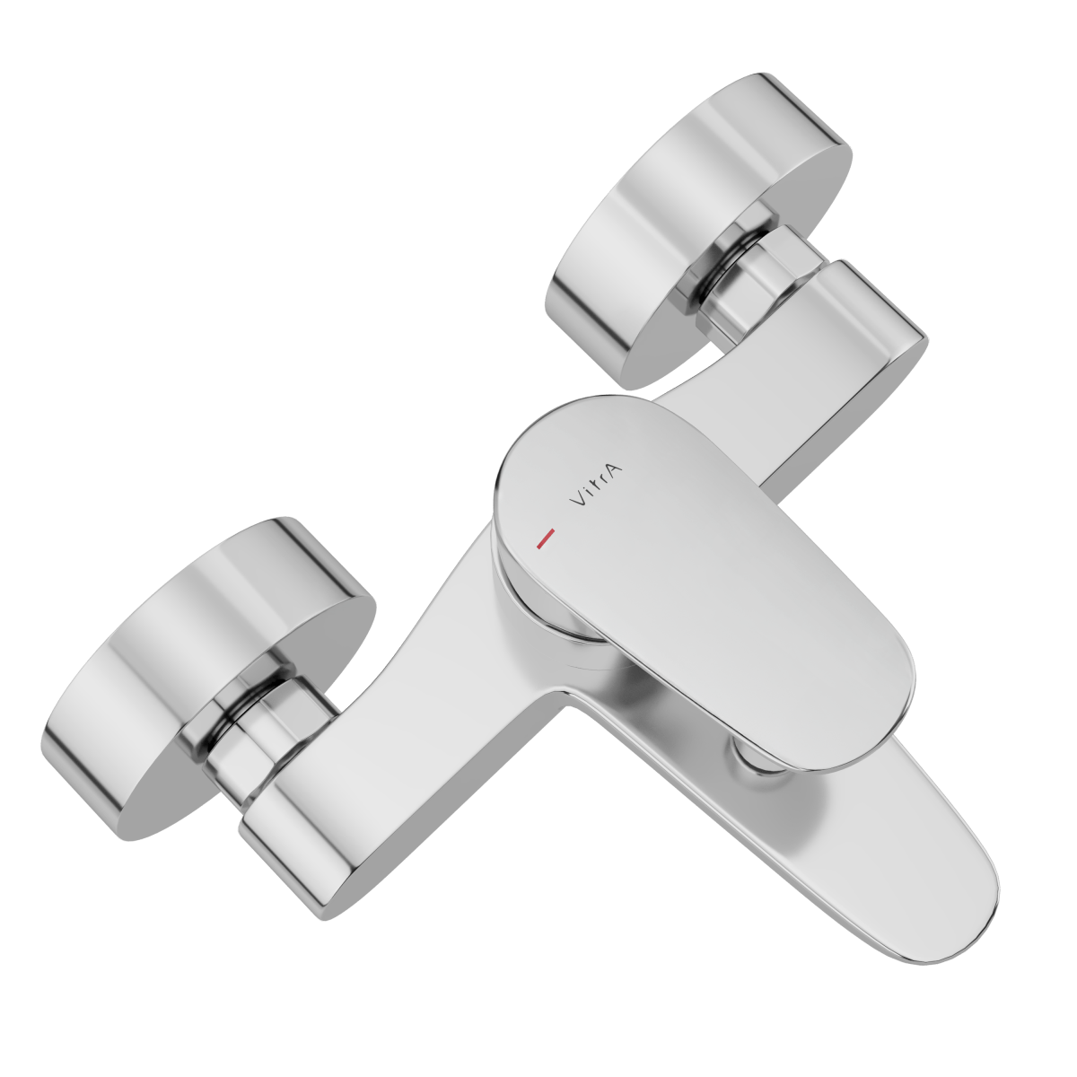 Смеситель настенный VitrA Flow Round (Флоу Раунд) A43057EXP1 для ванны однорычажный хром латунь